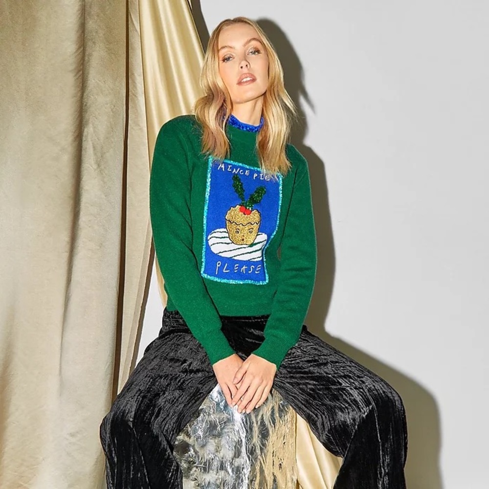 Tatiana Alida x Warehouse Christmas Holiday Sweater London Designer